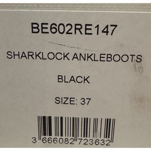 GIVENCHY BLACK SHARK LOCK ANKLE BOOTS LEATHER SIZE EU37 US6.5 LS(342250) - Picture 16 of 16